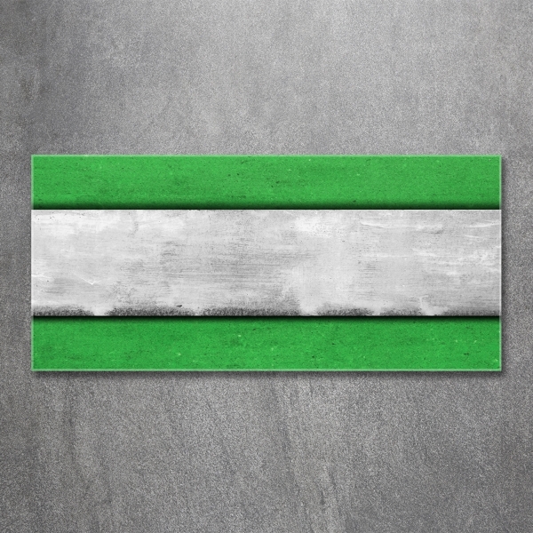 Schilderij glas Groene muur