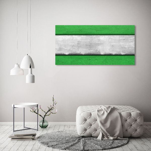 Schilderij glas Groene muur