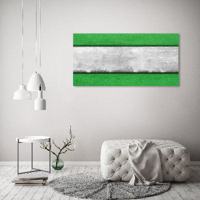 Schilderij glas Groene muur