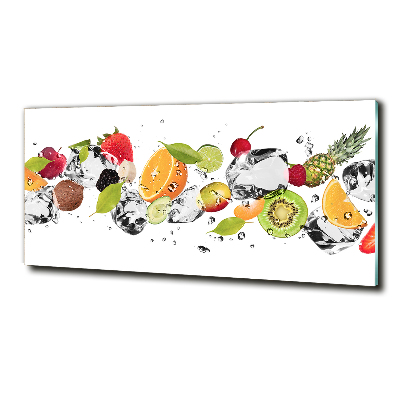 Foto schilderij op glas Fruit en water