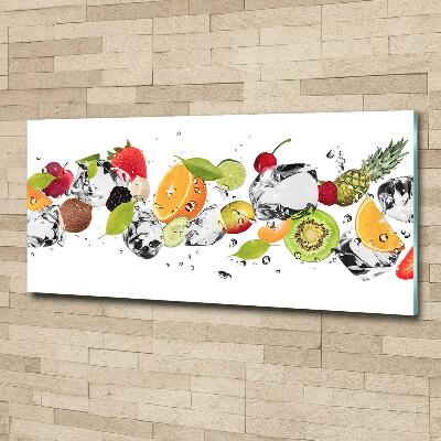 Foto schilderij op glas Fruit en water