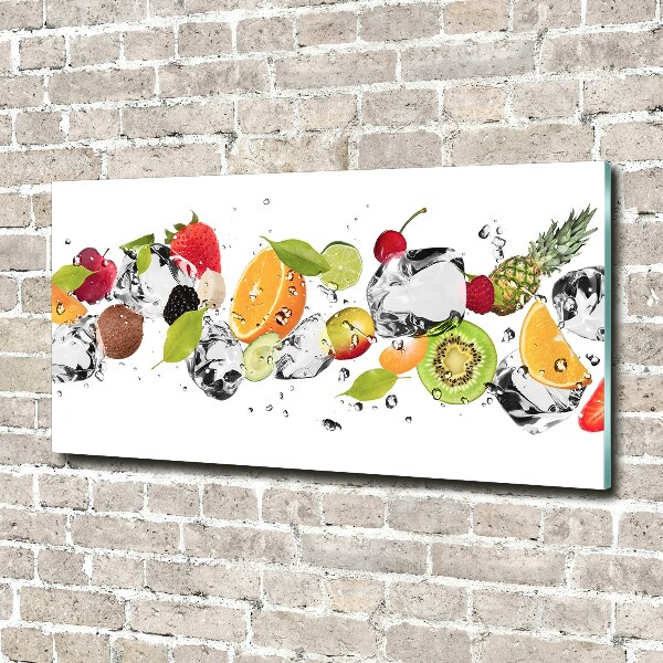 Foto schilderij op glas Fruit en water