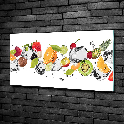 Foto schilderij op glas Fruit en water
