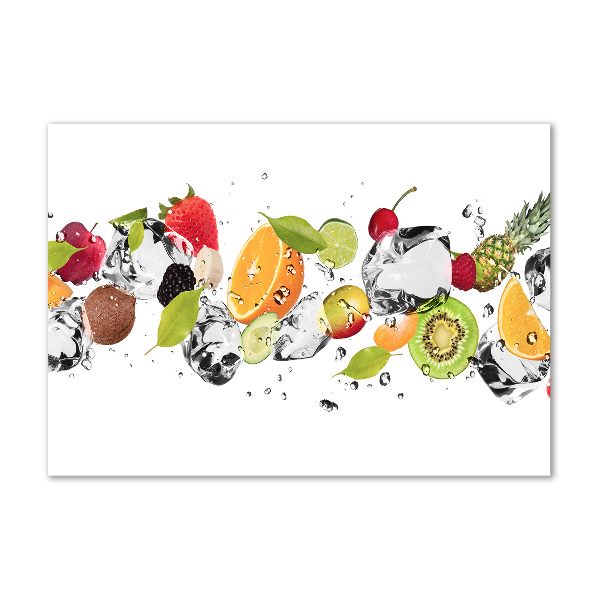 Foto schilderij op glas Fruit en water