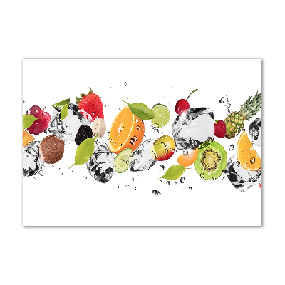 Foto schilderij op glas Fruit en water
