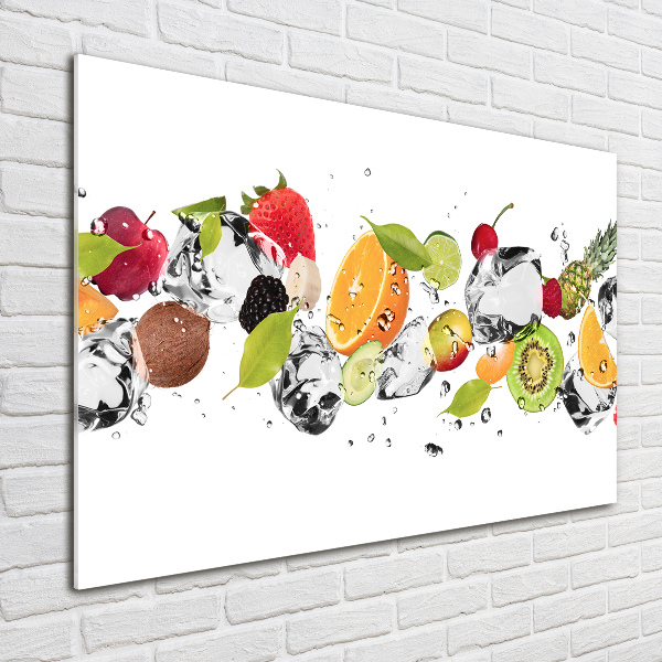 Foto schilderij op glas Fruit en water