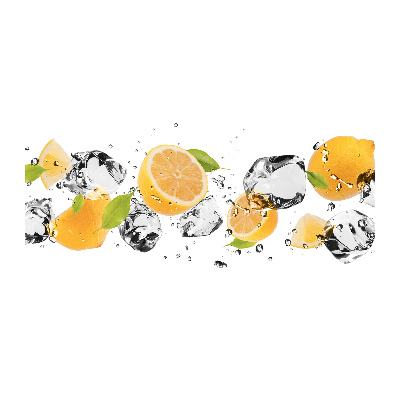 Schilderij glas Citroen en water