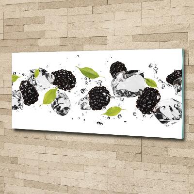 Foto schilderij op glas Kersen en water