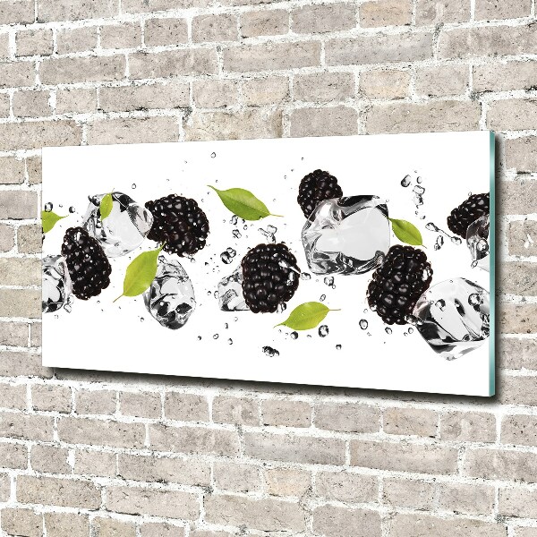 Foto schilderij op glas Kersen en water