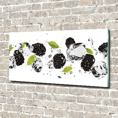 Foto schilderij op glas Kersen en water