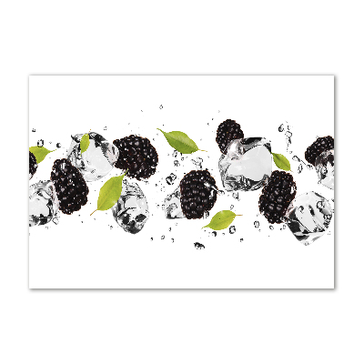 Foto schilderij op glas Kersen en water