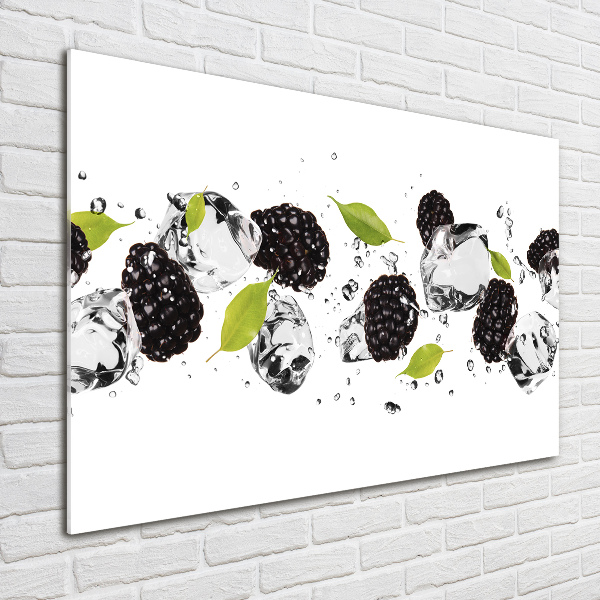 Foto schilderij op glas Kersen en water