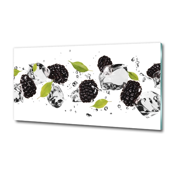 Foto schilderij op glas Kersen en water