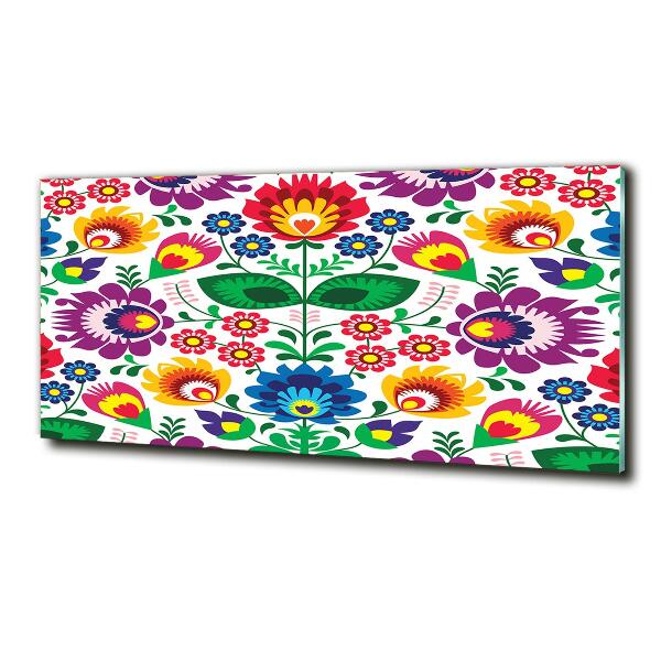 Foto schilderij op glas Etnisch patroon