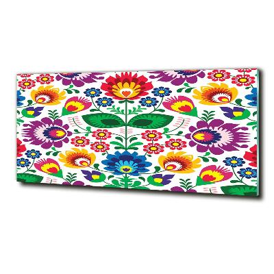 Foto schilderij op glas Etnisch patroon