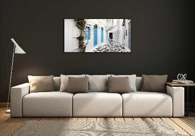 Schilderij glas Griekse straten