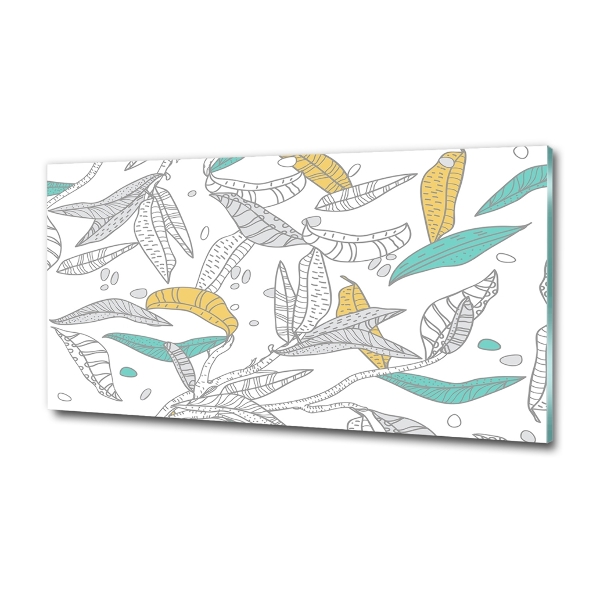 Foto schilderij op glas Kleurrijke bladeren