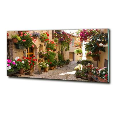 Schilderij op glas Een charmante straat