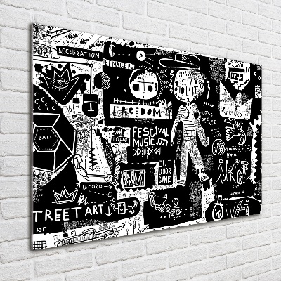 Glazen schilderij Graffiti