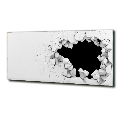 Foto schilderij op glas Gat in de muur