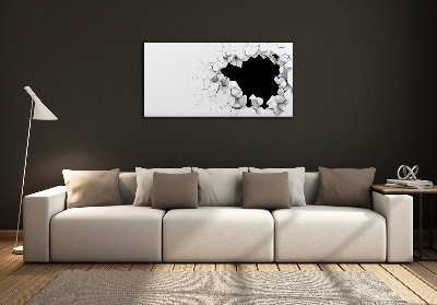 Foto schilderij op glas Gat in de muur