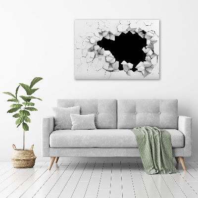 Foto schilderij op glas Gat in de muur