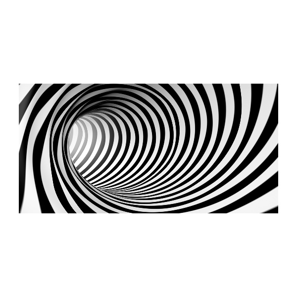 Schilderij glas 3D-tunnel