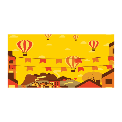 Foto schilderij op glas Ballonnen boven de stad