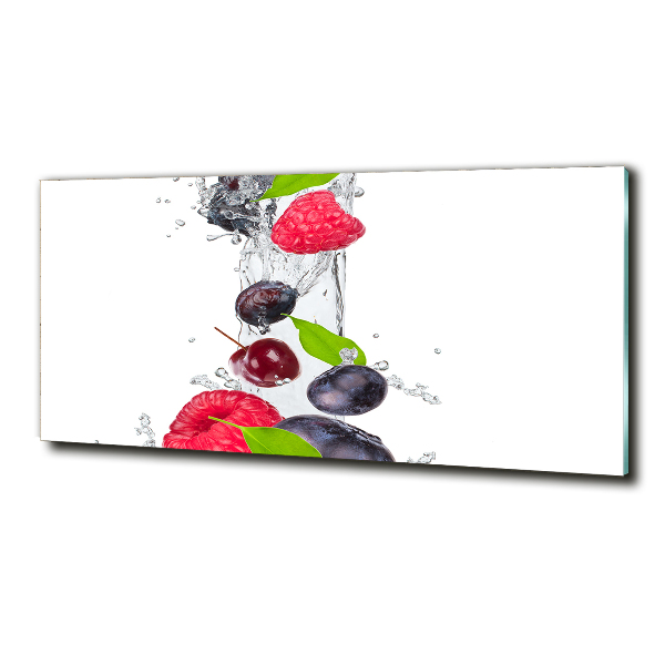 Foto schilderij op glas Fruit en water