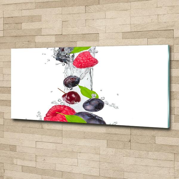 Foto schilderij op glas Fruit en water