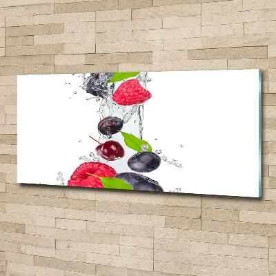 Foto schilderij op glas Fruit en water