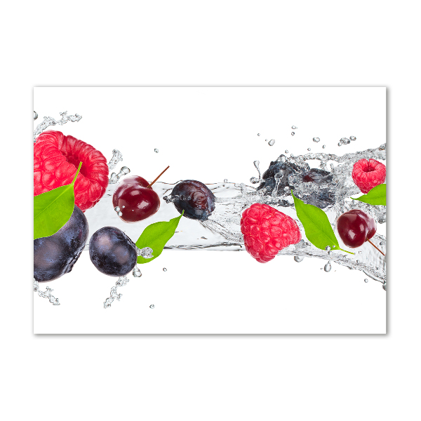Foto schilderij op glas Fruit en water