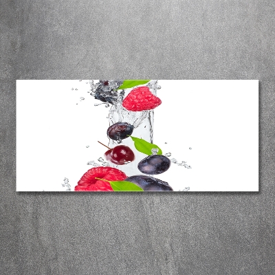 Foto schilderij op glas Fruit en water