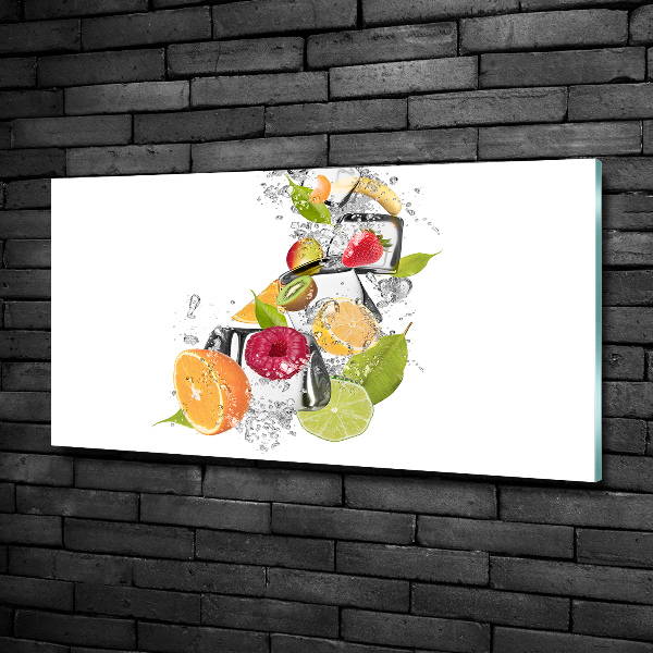 Schilderij op glas Fruit met ijs