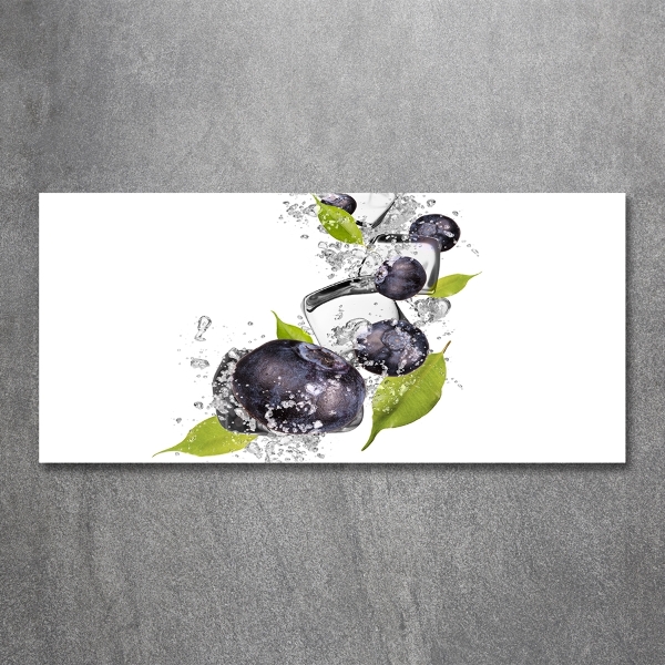 Schilderij glas Bessen met ijs