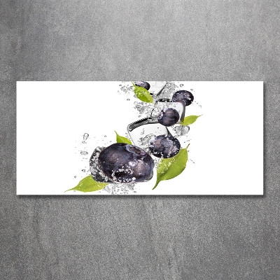 Schilderij glas Bessen met ijs