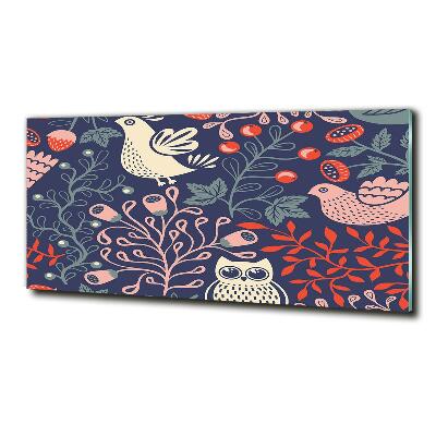 Schilderij op glas Kippenuil planten