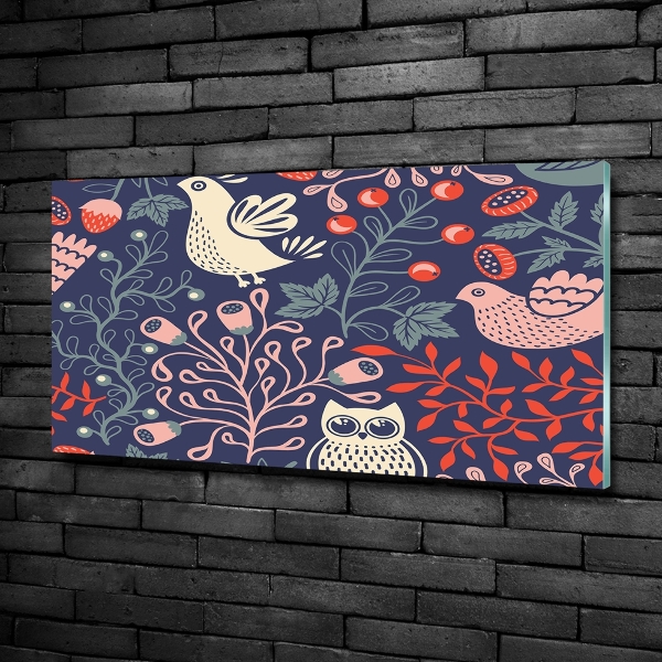 Schilderij op glas Kippenuil planten