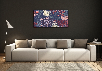 Schilderij op glas Kippenuil planten