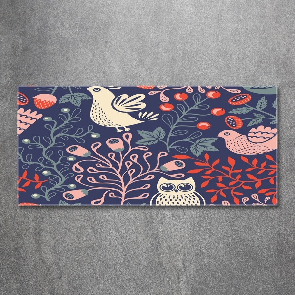 Schilderij op glas Kippenuil planten