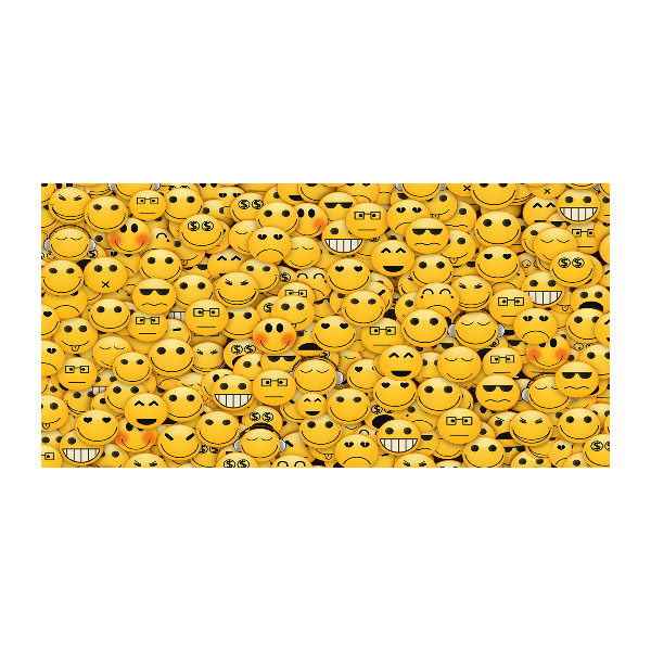 Foto schilderij op glas Emoticons