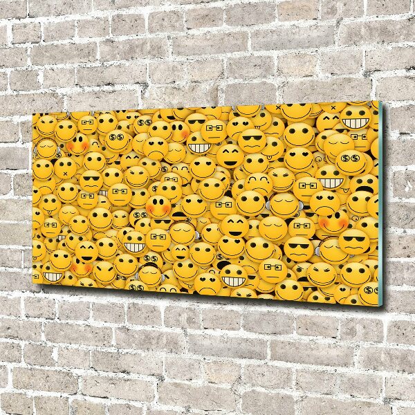 Foto schilderij op glas Emoticons
