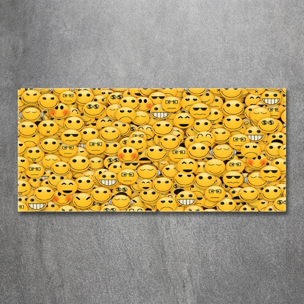 Foto schilderij op glas Emoticons