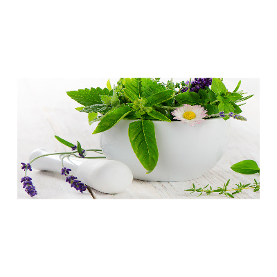 Schilderij op glas Vijzel en kruiden