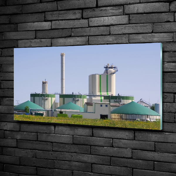 Schilderij op glas Biogasinstallatie