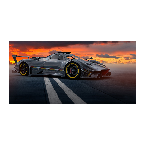 Schilderij glas Racer