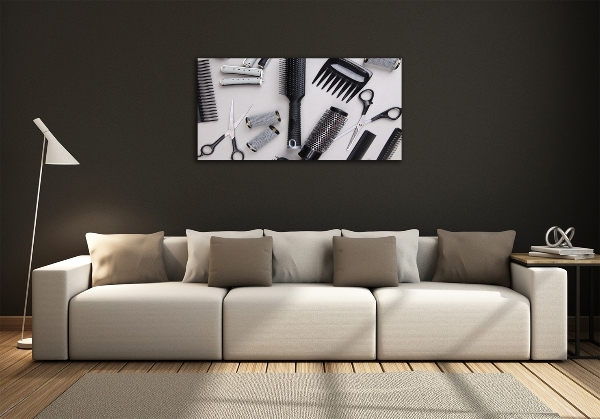 Glazen schilderij Kappersgereedschap