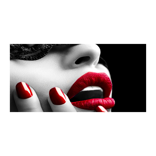 Schilderij glas Kanten masker