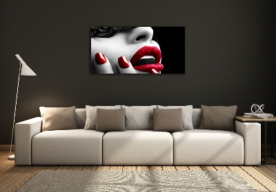 Schilderij glas Kanten masker