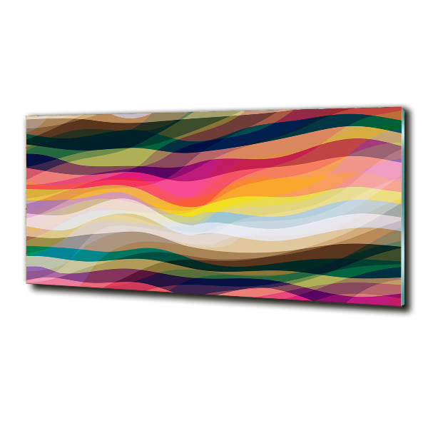 Schilderij glas Abstracte golven